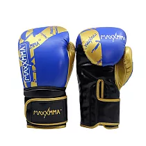 MaxxMMA 拳擊手套─3D藍金─散打/搏擊/MMA/格鬥/拳擊12oz
