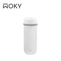 【WOKY 沃廚】輕量隨行陶瓷保溫瓶260ML 米白色