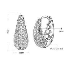 [Emi艾迷] 歐美極致奢華鏤空滿鑽勾勒鋯石耳環金色系