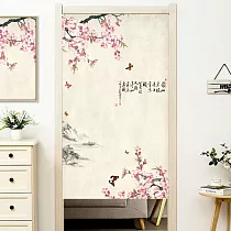 【巴芙洛】富貴吉祥系列長門簾風水簾85cm*180cm_桃花/一片式風水簾