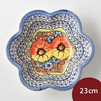 波蘭陶 古典花園系列 花型深盤 23cm 波蘭手工製