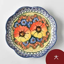 波蘭陶 古典花園系列 波浪盤 大 波蘭手工製
