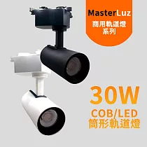 MasterLuz─30W RICH LED COB商用筒形軌道燈─白殼白光