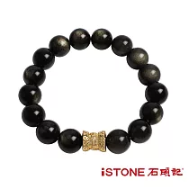石頭記 品牌經典─六字真言手鍊12mm (桶珠─四色選) 黑曜石