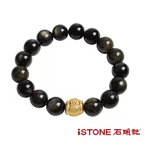 石頭記 品牌經典─六字真言手鍊12mm (鼓珠─四色選) 黑曜石