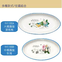 【PETER RABBIT比得兔】陶瓷中橢圓盤─玫瑰