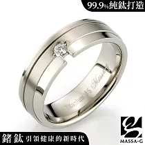 MASSA─G DECO系列 Double Ring【Forever】 鈦金女戒 美規6號