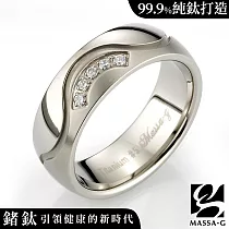 MASSA─G DECO系列 Double Ring【Love】 鈦金女戒 美規6號