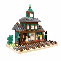 【Tico 微型積木】T─1128 經典迷你建築系列─西部牛仔─火車站