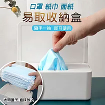 口罩紙巾面紙易取收納盒(2入組) 白灰*2