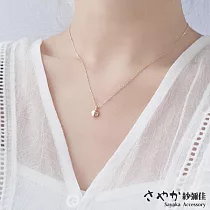 【Sayaka紗彌佳】925純銀妳的心意相思豆造型項鍊 ─玫瑰金