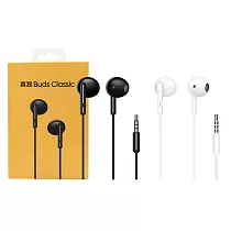 Realme 原廠 RMA2001 真我Buds Classic 半入耳式 3.5mm線控耳機 (盒裝) 黑色