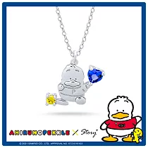 STORY故事銀飾─AhiruNoPekkle系列─貝克鴨經典純銀晶鑽項鍊 加延長鍊2.5cm