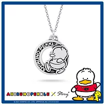 STORY故事銀飾─AhiruNoPekkle系列─貝克鴨圓牌label純銀項鍊 加延長鍊5cm