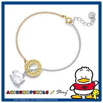 STORY故事銀飾-AhiruNoPekkle系列-可愛貝克鴨Y字形純銀手鍊 加延長鍊2cm