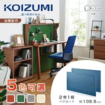 【KOIZUMI】PEG洞洞裝飾板(同色2片1組─5色可選) 綠色