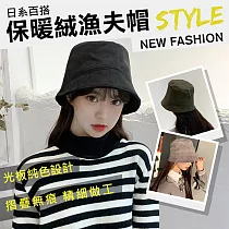 日系百搭保暖絨漁夫帽(2入組) 灰色*2