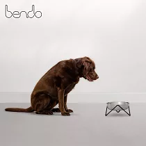 Bendo 好靚貓碗 寵物碗 寵物碗架 霧面黑架+不鏽鋼碗 14cm