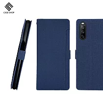 CASE SHOP SONY Xperia 10 III 專用前插卡側立式皮套─ 藍