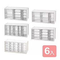 《真心良品x樹德》小幫手零件分類收納盒(中款)─6入組 貳示白色+黑色