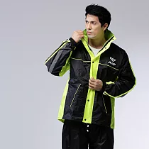 JUMP 將門 勁馳 套裝二件式風雨衣(台灣嚴選布料) 4XL 螢光黃
