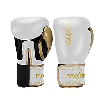 MaxxMMA 拳擊手套經典款─白金─散打/搏擊/MMA/格鬥/拳擊 10oz