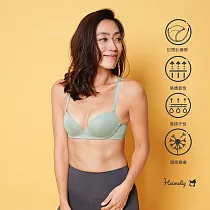【Heimelig直立棉】無痕美胸俏麗環保直立棉內衣0046 淺綠 34/75B 淺綠