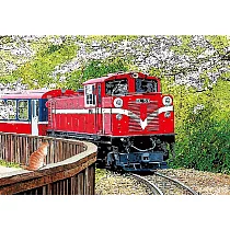 【台製拼圖】 s108─006 林宗範鐵道系列 ─ 迎接春的到來 (小108片) 拼圖