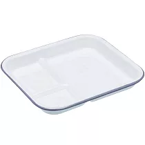《KitchenCraft》復古琺瑯三格餐盤(25cm) | 餐具 器皿 盤子