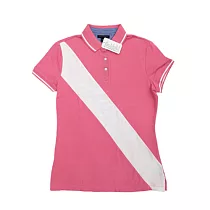 TOMMY HILFIGER 雙色斜紋休閒短袖POLO衫 M