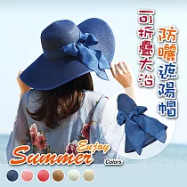 可折疊大沿防曬遮陽帽 卡其色