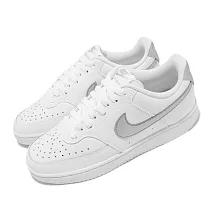 Nike 休閒鞋 Court Vision 運動 女鞋 經典款 低筒 小白鞋 舒適 球鞋 穿搭 白 灰 CD5434─111 23cm WHITE/GREY