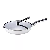 【日本 Remy pan plus】wide多功能萬用不沾鍋 28cm 白色