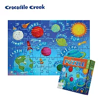 【美國Crocodile Creek】幻彩雷射拼圖60片─太空世界