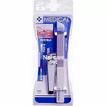 日本綠鐘Medical不銹鋼指甲剪&銼刀兩支組(L.65mm)&100mm)NO─310