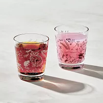 日本富硝子 ─ 水鑽寬口水杯 ─ 文藝貓對杯組(2件式) ─ 禮盒組 (260ml)