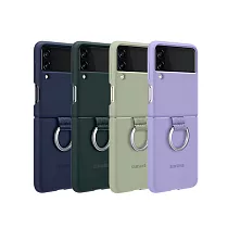 SAMSUNG Galaxy Z Flip3 5G 原廠矽膠薄型背蓋 ( 附指環扣 ) 薰衣草紫