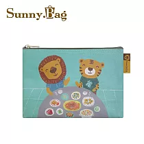 Sunny Bag x Kami創作森林 萬用收納袋(中)─大頭獅和阿虎吃飯