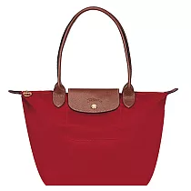 LONGCHAMP Le─Pliage系列長把尼龍水餃包(小) 紅
