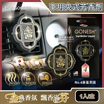 (2盒任選超值組)日本GONESH─汽車空調冷氣出風口專用夾式芳香劑1入/盒(室內持久芳香型) No.4藤蔓果園*2盒