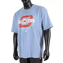 Skechers Shirts [L221U035─015X] 男女 短袖 T恤 環保 再生 舒適 自然 綠時尚 水藍 L 藍
