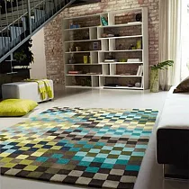 德國Esprit home 春天綠格紋地毯─170x240cm (ESP2834─03)