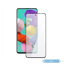Samsung Galaxy A51 鋼化玻璃保護貼 黑 黑色
