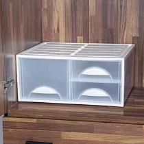 博客來 聯府抽屜整理箱 1入 三抽屜櫃09 米白