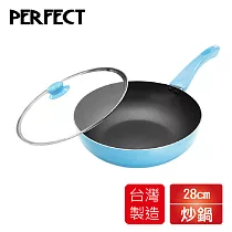 理想PERFECT 日式不沾炒鍋28cm(附蓋)電磁爐可用 IKH─16128 台灣製造