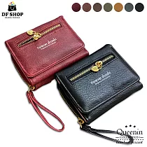 DF Queenin ─ 文藝情懷三折式錢包短夾 大象灰