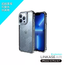 ABSOLUTE LINKASEAIR iPhone 13 Pro (6.1吋)專用 電子蝕刻技術防摔抗變色抗菌大猩猩玻璃保護殼─幾何 13 Pro專用