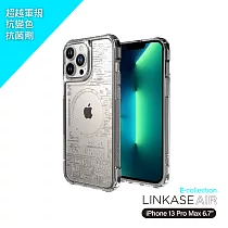 ABSOLUTE LINKASEAIR iPhone 13 Pro Max (6.7吋)專用 電子蝕刻技術防摔抗變色抗菌大猩猩玻璃保護殼─電路板 13 Pro Max專用