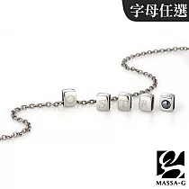 MASSA─G【the Ti】金屬鍺錠純鈦羽鍊(1個字母背有磁石) 50cm C