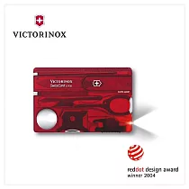 VICTORINOX 瑞士維氏 瑞士卡 13用 透紅 0.7300.T